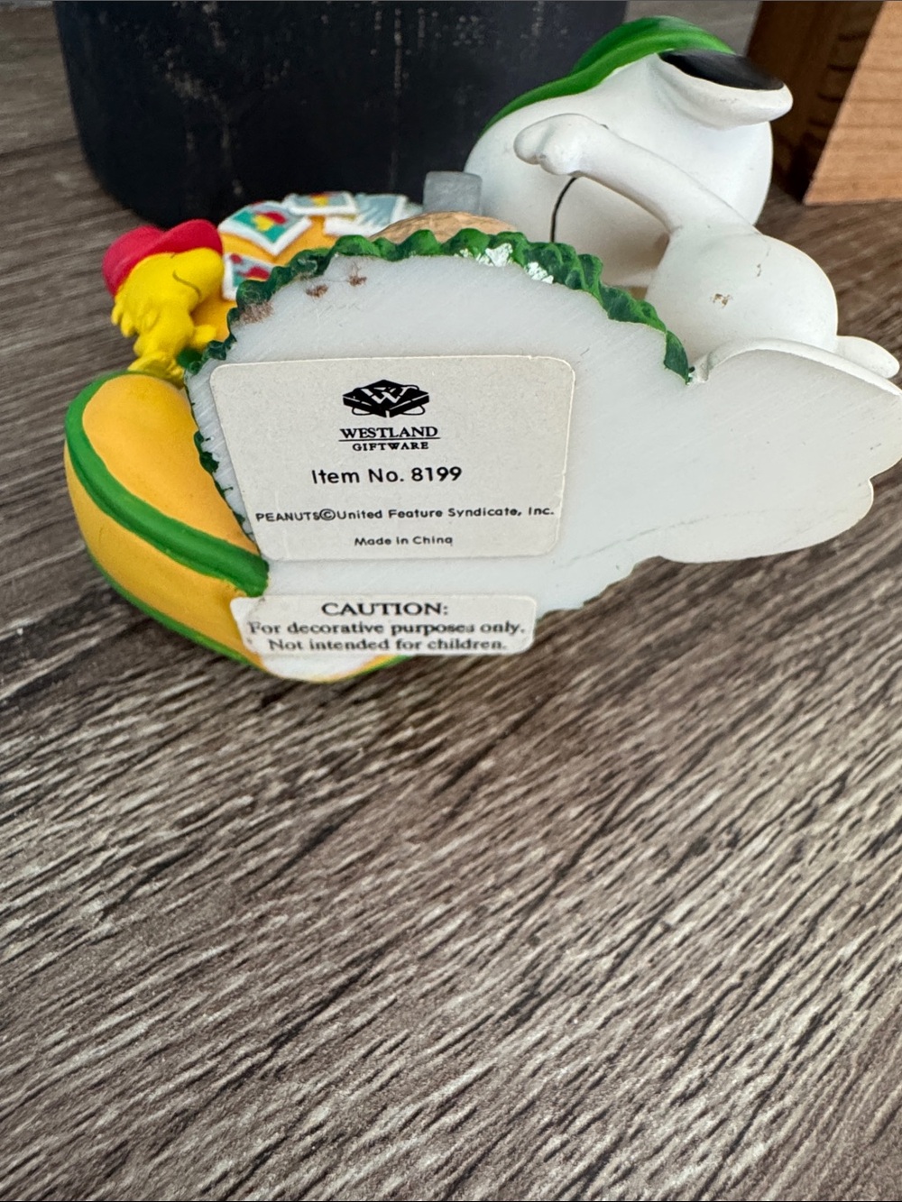 Peanuts Snoopy & Woodstock Yellow Number 9 Figurine Decorative Accent - Picture 4 of 4
